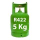 5 kg R422 (ex R22) kältemittel nachfüllbar Gasflasche 