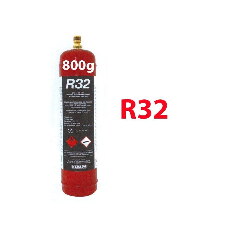 Kältemittel R32, 780 gr.,1L Stahlflasche, Kältemittel