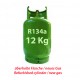 12 Kg R134a KÄLTEMITTEL NACHFULLBAR GAS FLASCHE
