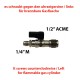 Hahn 1/2"(F) ACME Links - 1/4"(M) SAE mit Stift